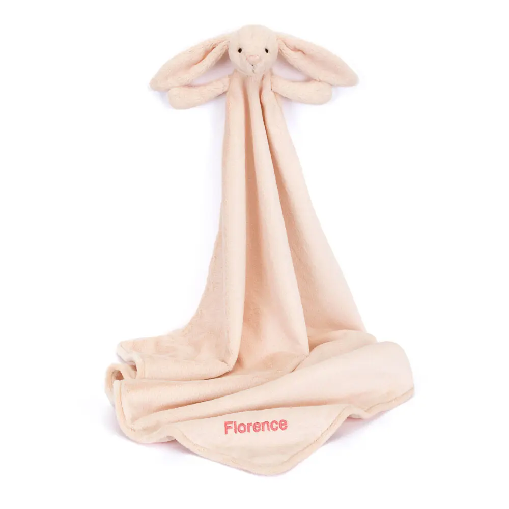 Personalized Bashful Blush Bunny Blankie